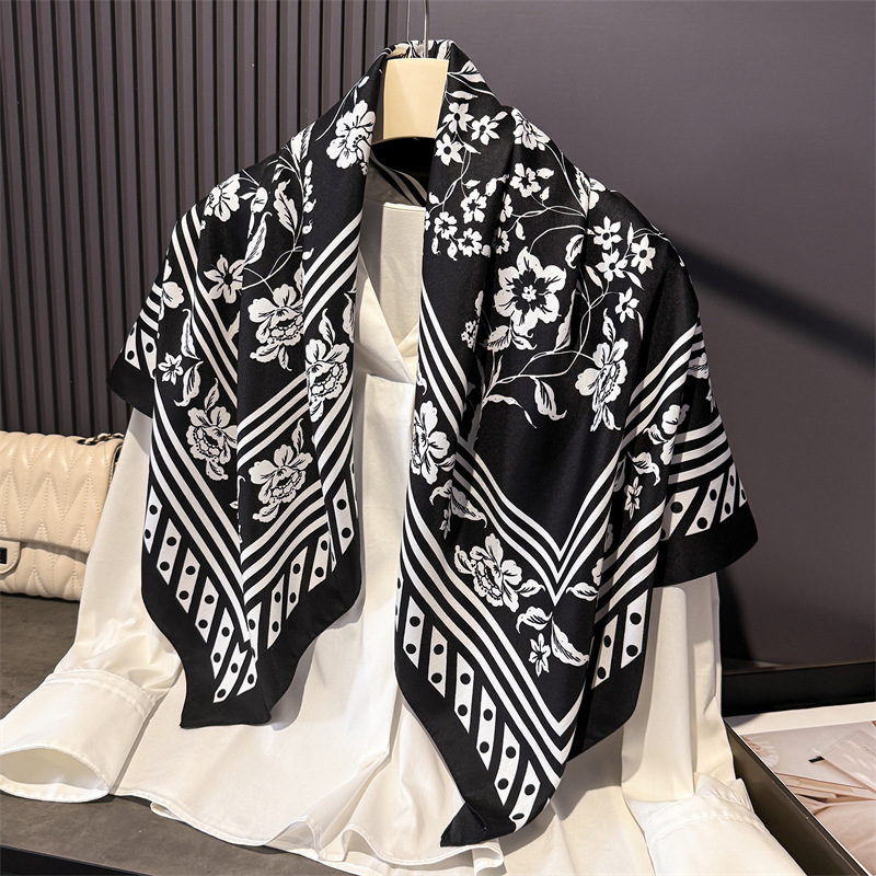 1pcs 90*90cm Floral Printed La - مراجعة Bandana Cotton وسعره