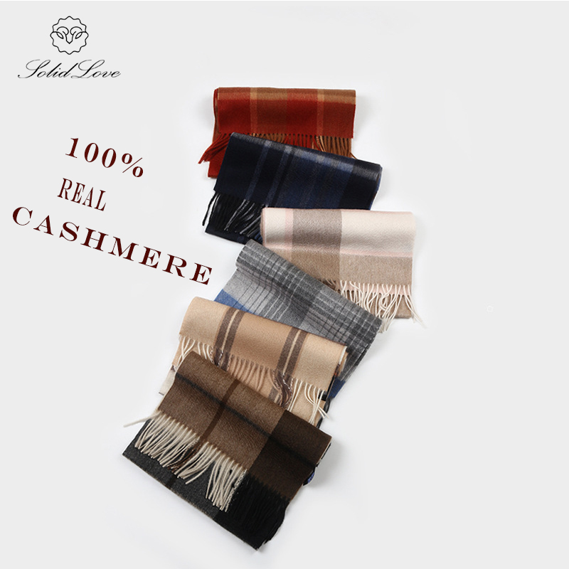100% Cashmere Scarf   Plaid  W - مراجعة Muffler Men Wool وسعره