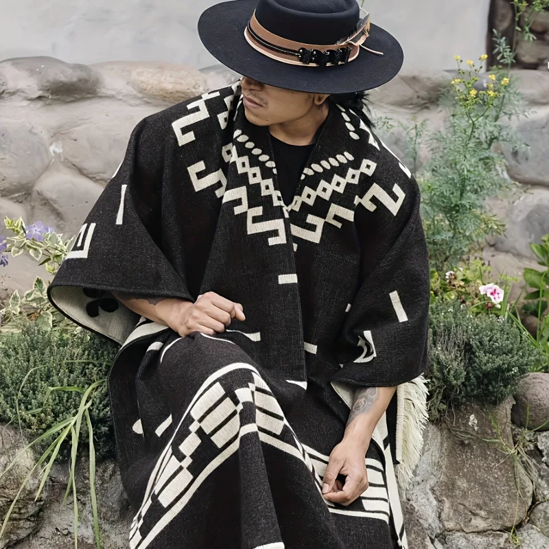 Men's Cape Fashionable Knitted - مراجعة Muffler Men Wool وسعره
