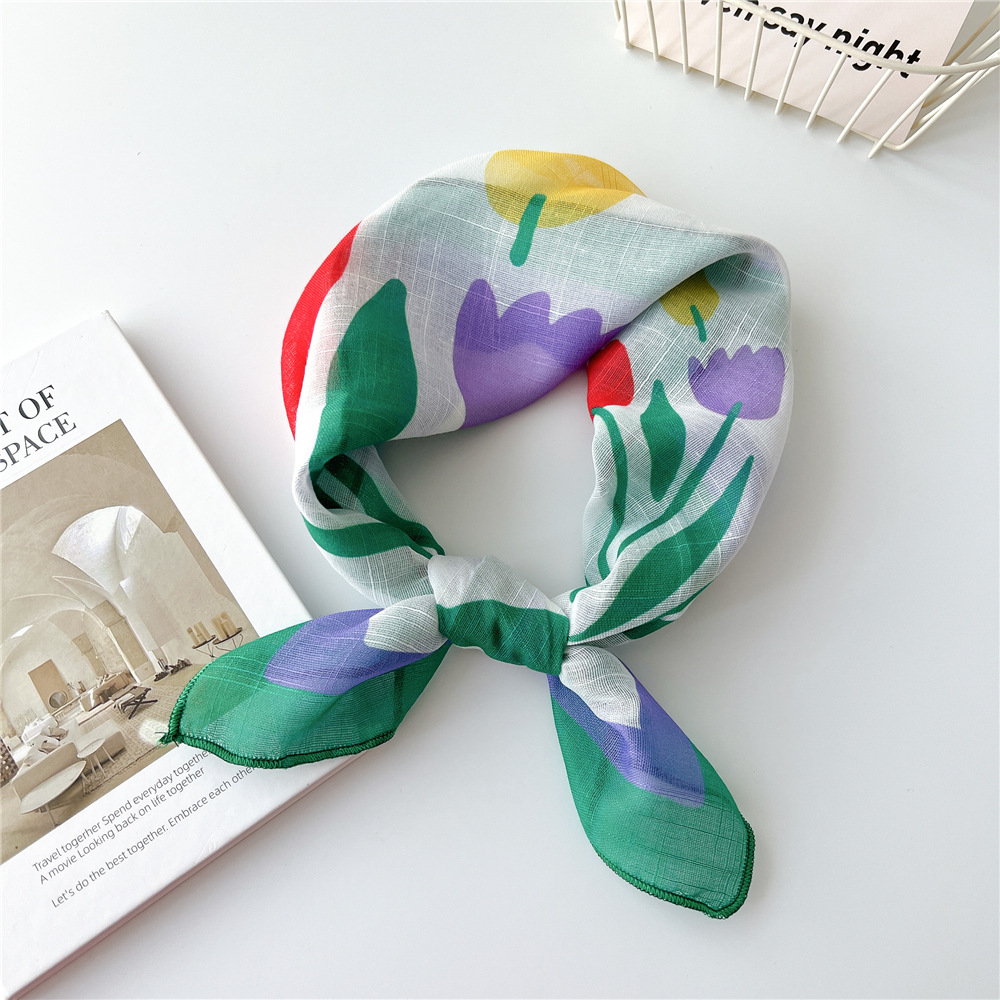 Spring Autumn Scarf Chic Fashi - مراجعة Bandana Cotton وسعره
