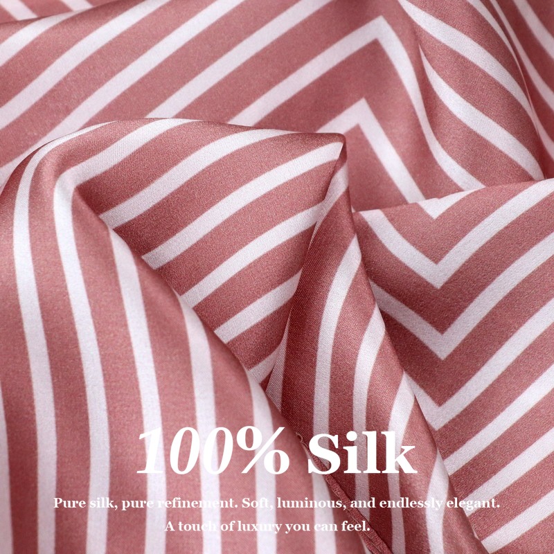 100% Pure Silk Scarf Women Hij - مراجعة Silk Tie Striped وسعره