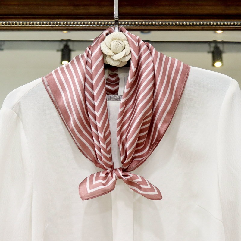100% Pure Silk Scarf Women Hij - مراجعة Silk Tie Striped وسعره