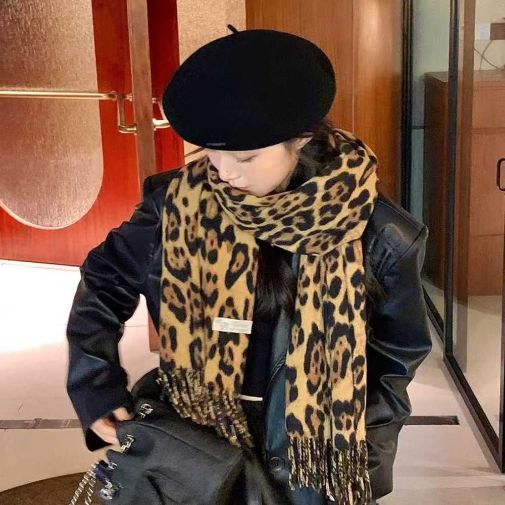 190*70CM Design Leopard Scarf  - مراجعة Woven Scarf Blanket وسعره