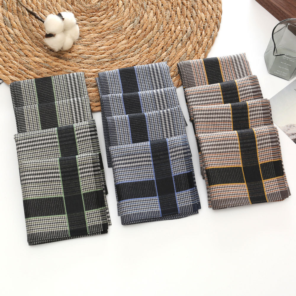 3/6/12 Pcs Men's Pure Cotton H - مراجعة Handkerchief Cotton Men وسعره