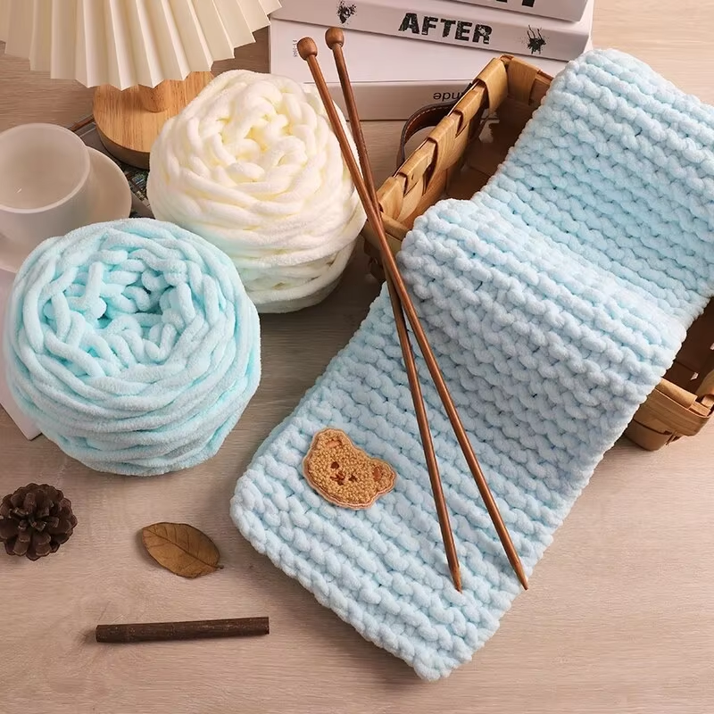 3PCS 300g Chenille Knitting Ya - مراجعة Woven Scarf Blanket وسعره