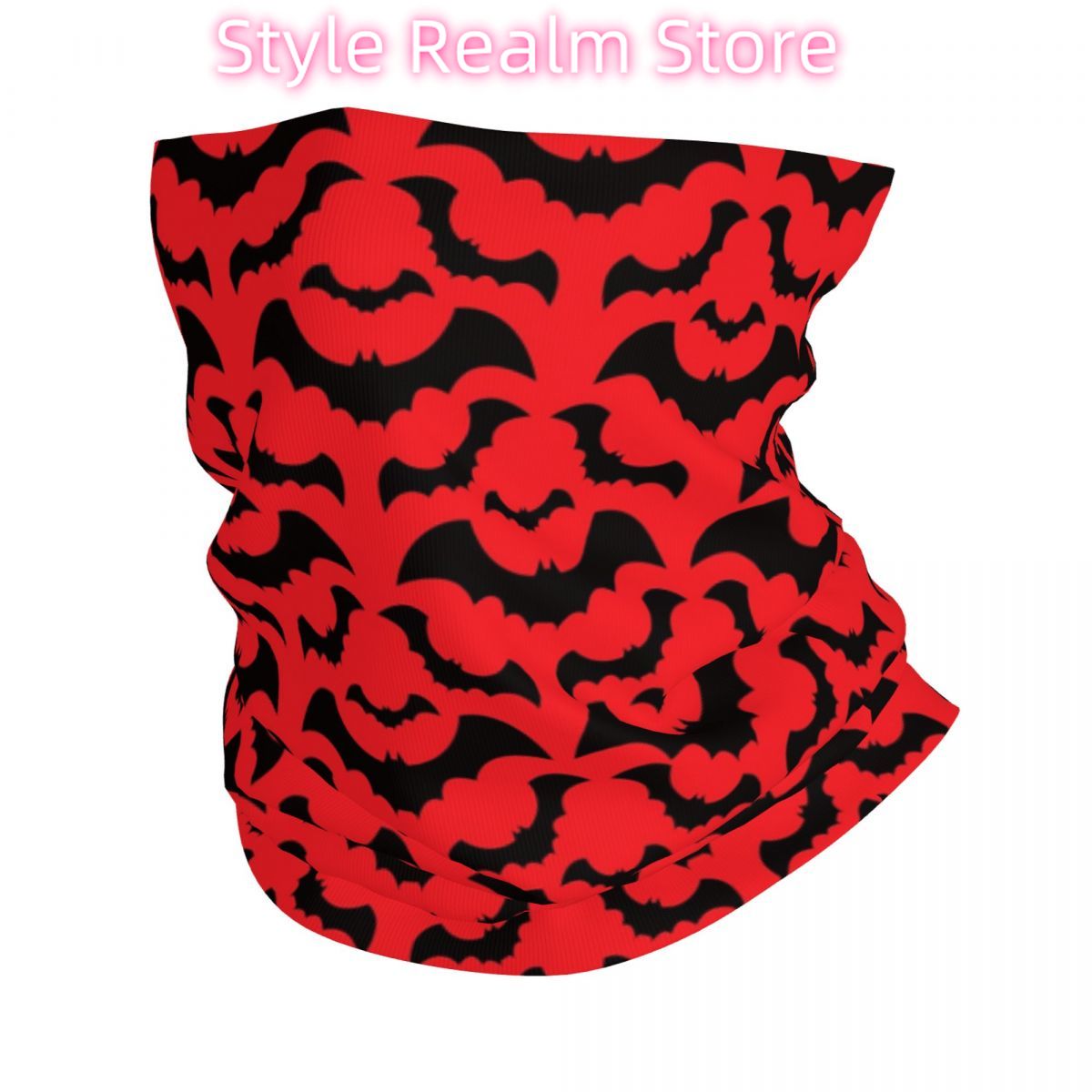 Gothic Witch Bats Pattern Band - مراجعة Neck Warmer Tube وسعره
