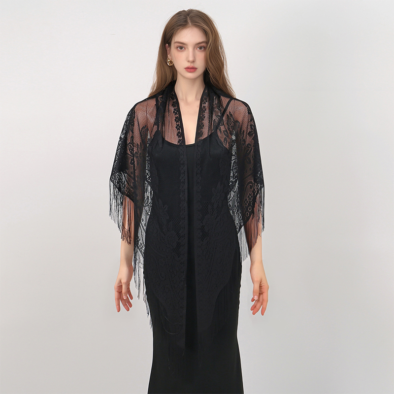 New Embroidery Lace Scarf Shaw - مراجعة Stole Wedding Shawl وسعره