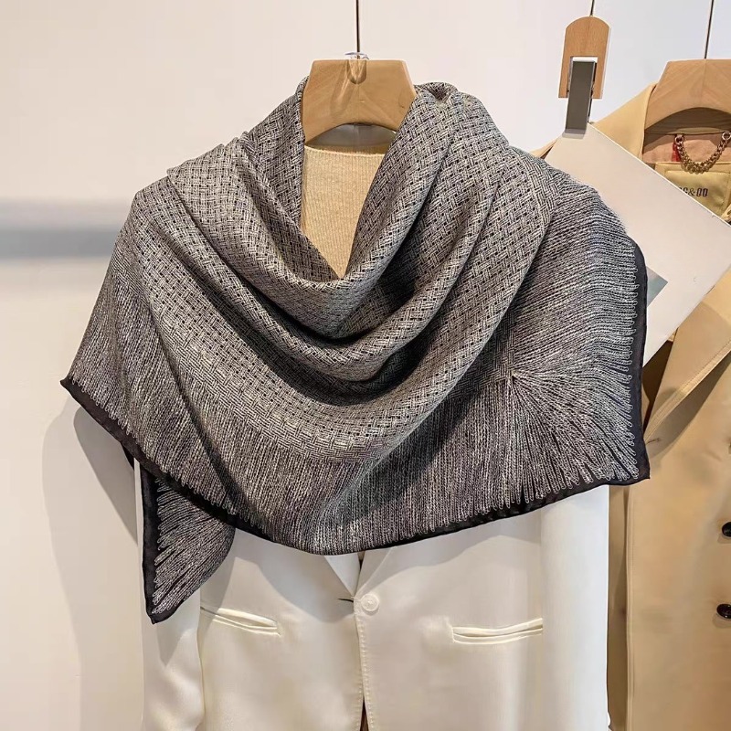 Oversized 110x110cm Real Silk  - مراجعة Pashmina Wrap Large وسعره