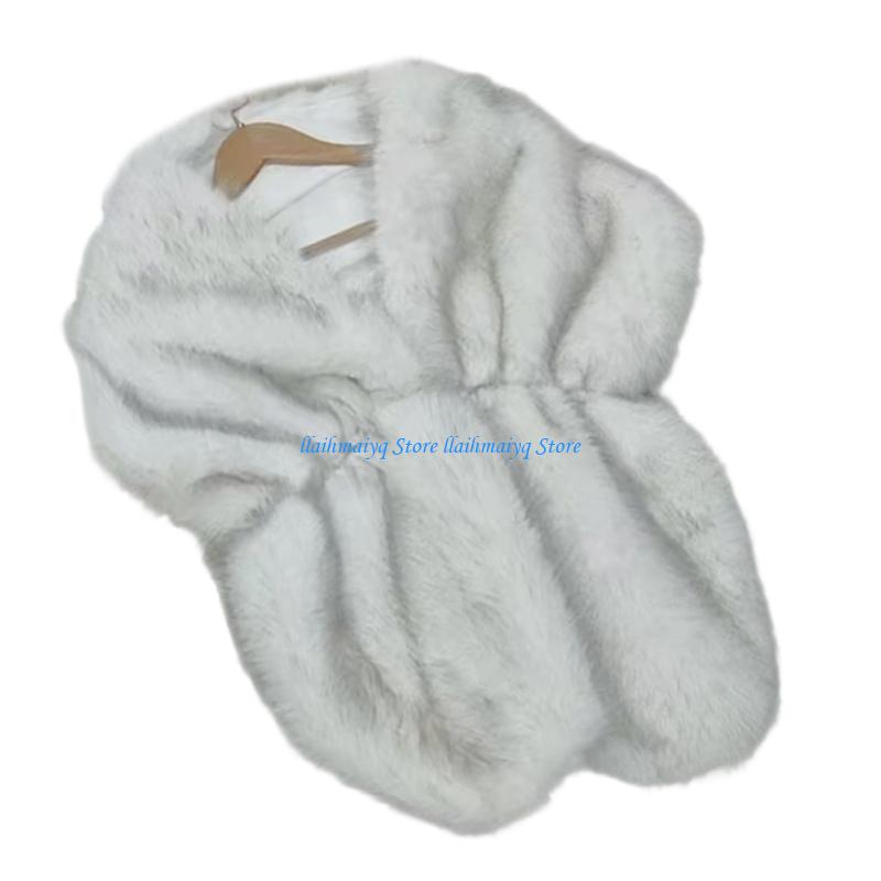 573B Luxurious Artificial Furs - مراجعة Stole Wedding Shawl وسعره
