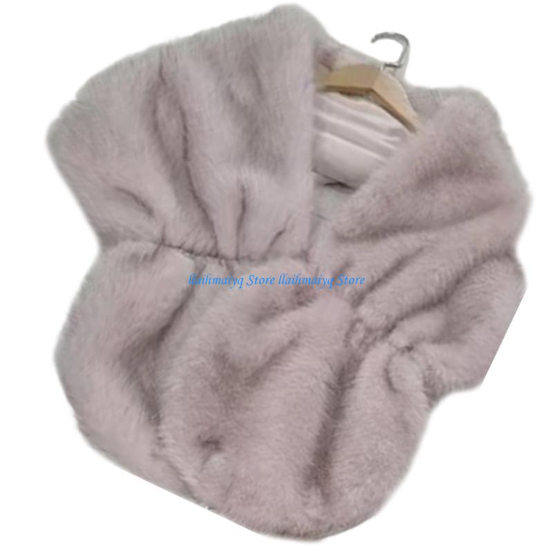 573B Luxurious Artificial Furs - مراجعة Stole Wedding Shawl وسعره