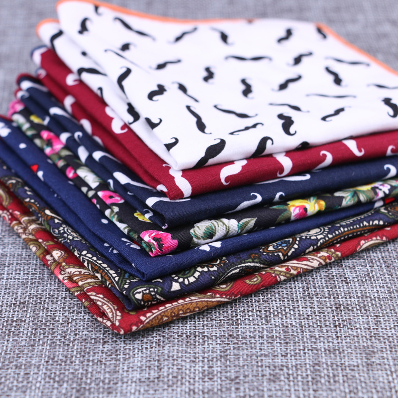 Fashion Cotton Pocket Square F - مراجعة Handkerchief Cotton Men وسعره