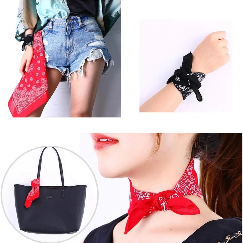 Unisex Men Women Bandana Hairb - مراجعة Handkerchief Cotton Men وسعره