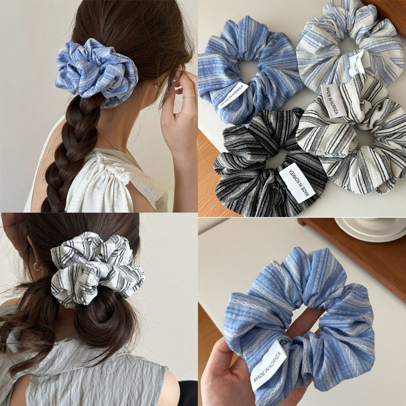 2024 Korea Fashion Stripe Hair - مراجعة Silk Tie Striped وسعره
