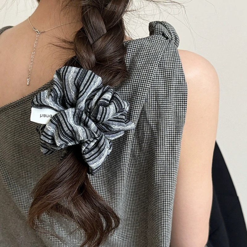 2024 Korea Fashion Stripe Hair - مراجعة Silk Tie Striped وسعره