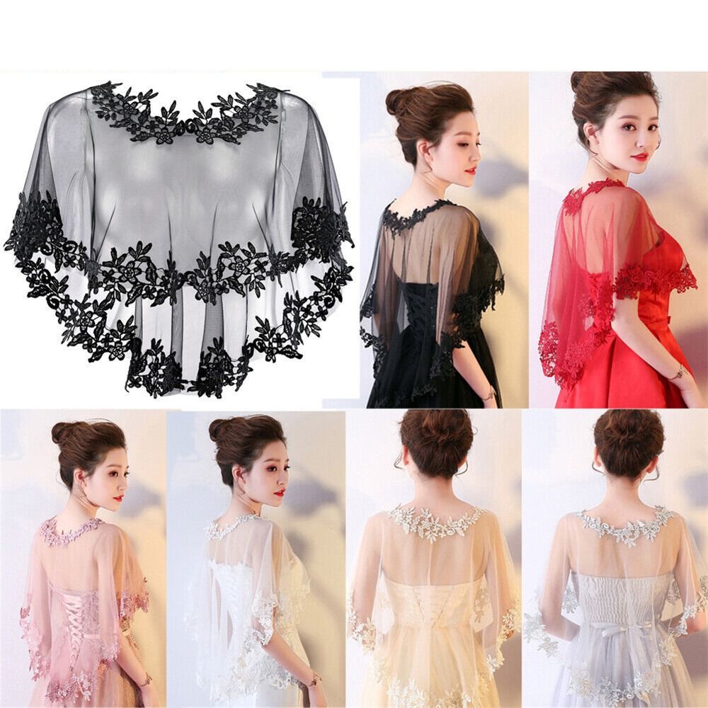 Fashion Lace Short Sleeve Shru - مراجعة Stole Wedding Shawl وسعره