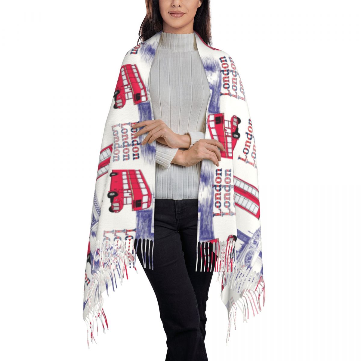 London England Scenes Shawls W - مراجعة Pashmina Wrap Large وسعره