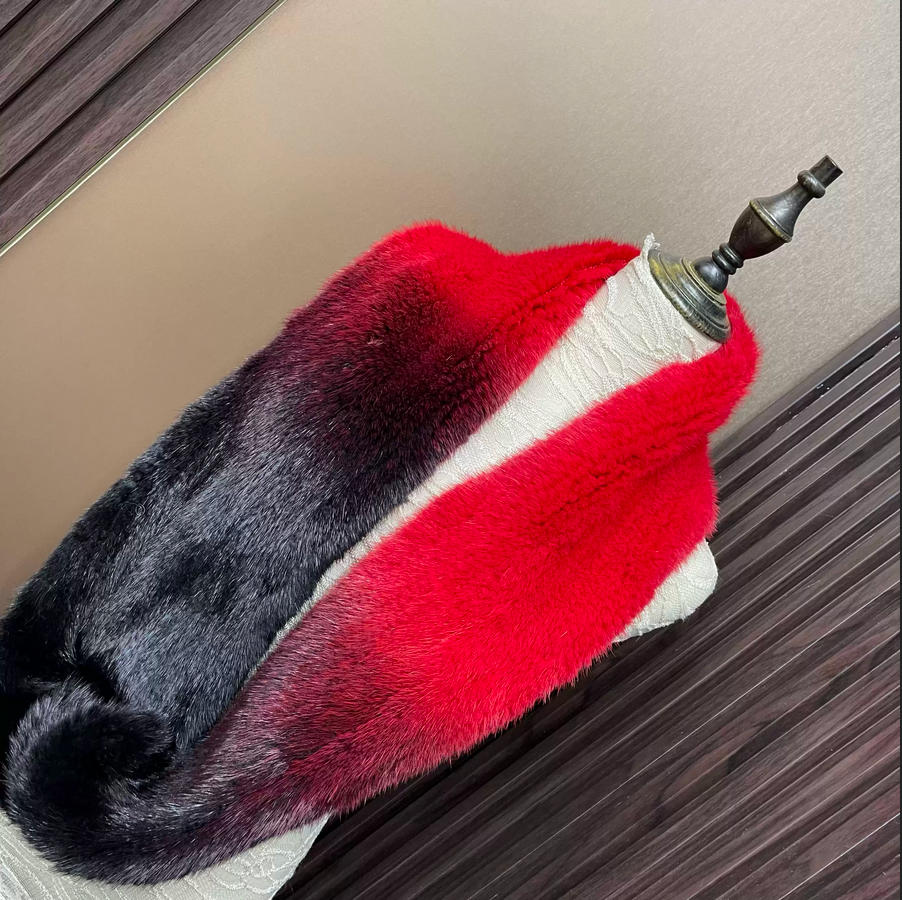Ombre Color Genuine Mink Fur S - مراجعة Infinity Scarf Knit وسعره