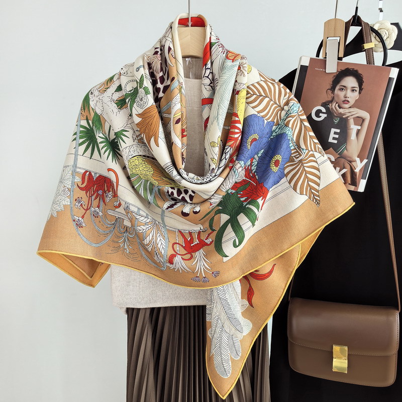 Double Sided Print Luxury Silk - مراجعة Pashmina Wrap Large وسعره