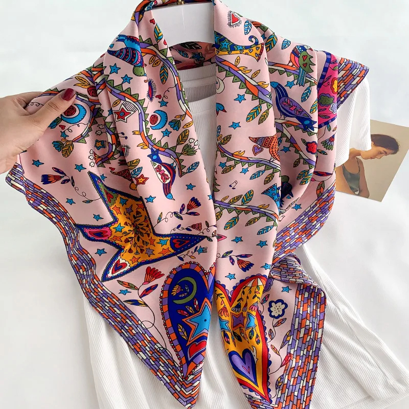 2024 90*90cm Square Scarf Twil - مراجعة Bandana Cotton وسعره