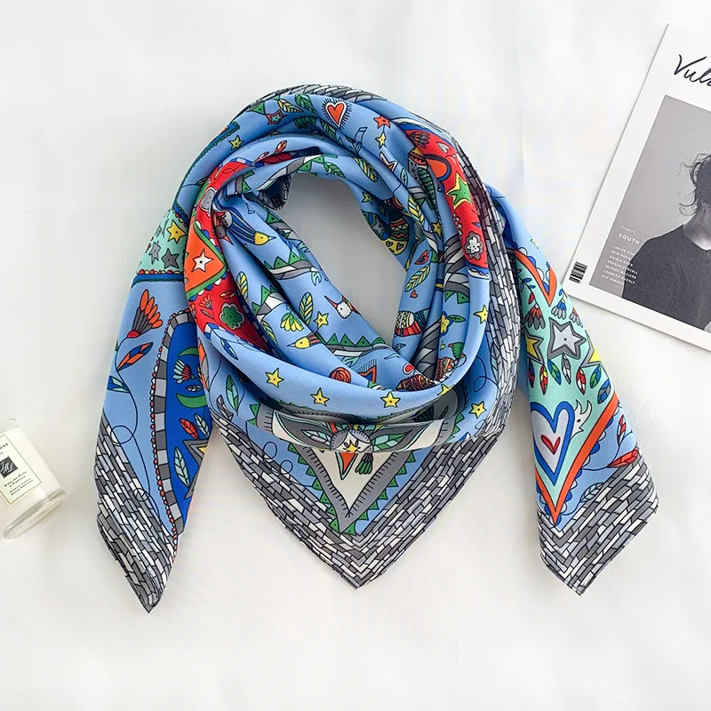2024 90*90cm Square Scarf Twil - مراجعة Bandana Cotton وسعره