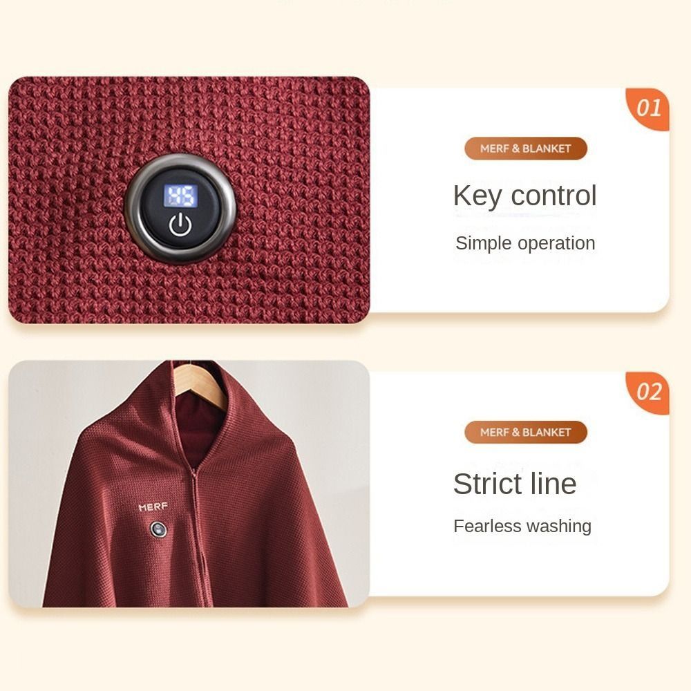 Fashion Wearable USB Electric  - مراجعة Woven Scarf Blanket وسعره
