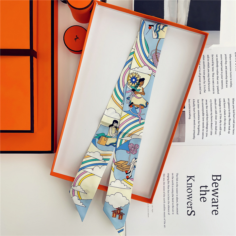 Women 100% Mulberry Silk Scarf - مراجعة Ascot Neck Scarf وسعره