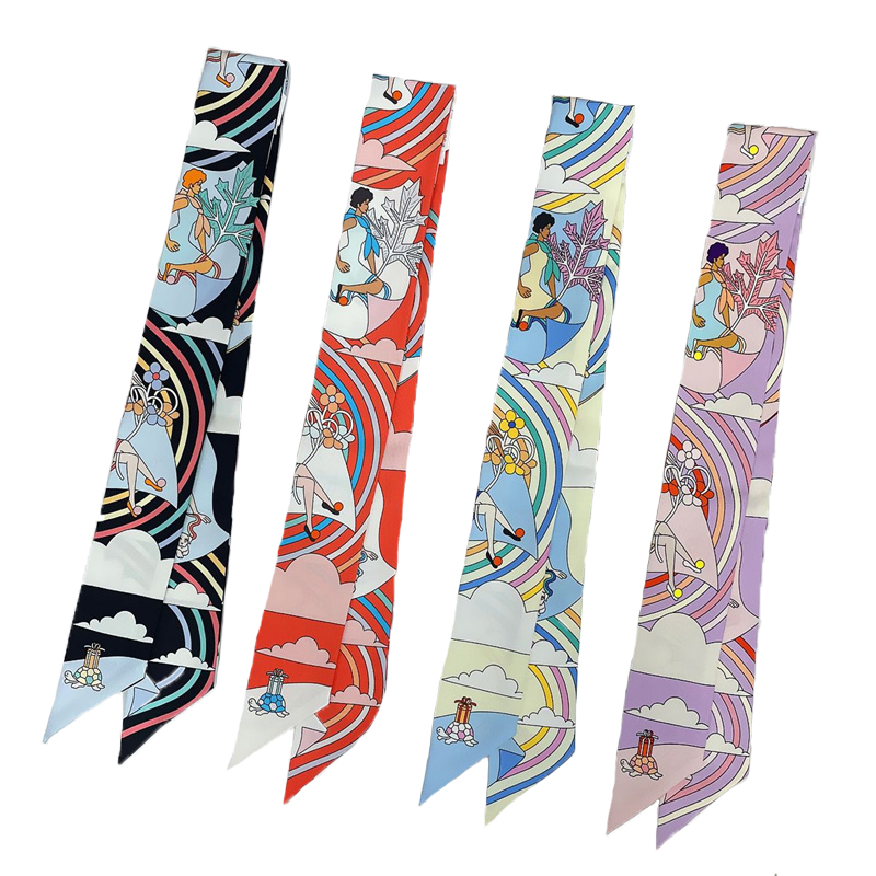 Women 100% Mulberry Silk Scarf - مراجعة Ascot Neck Scarf وسعره