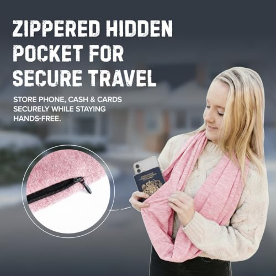 Infinity Travel Scarf Loop wit - مراجعة Infinity Scarf Knit وسعره