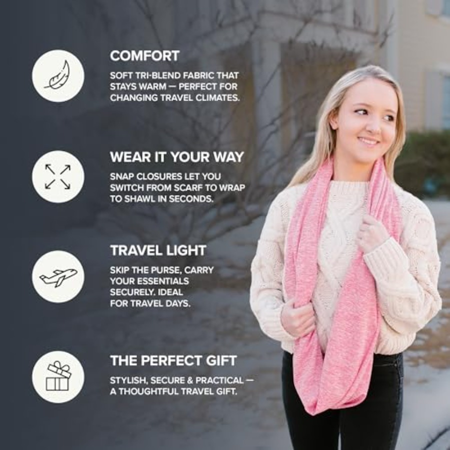 Infinity Travel Scarf Loop wit - مراجعة Infinity Scarf Knit وسعره