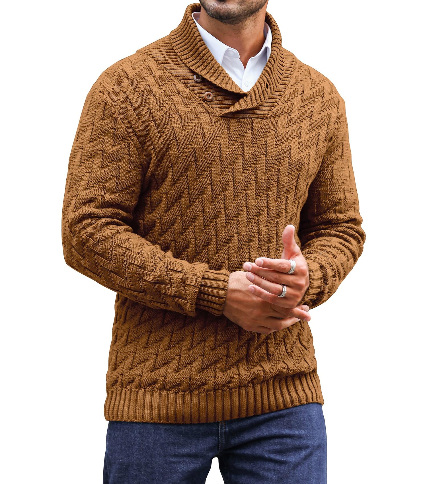 Men's Sweater Spring Shawl Col - مراجعة Muffler Men Wool وسعره