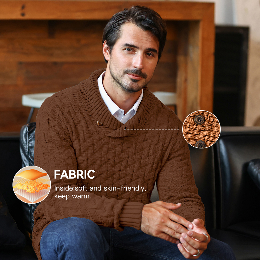 Men's Sweater Spring Shawl Col - مراجعة Muffler Men Wool وسعره