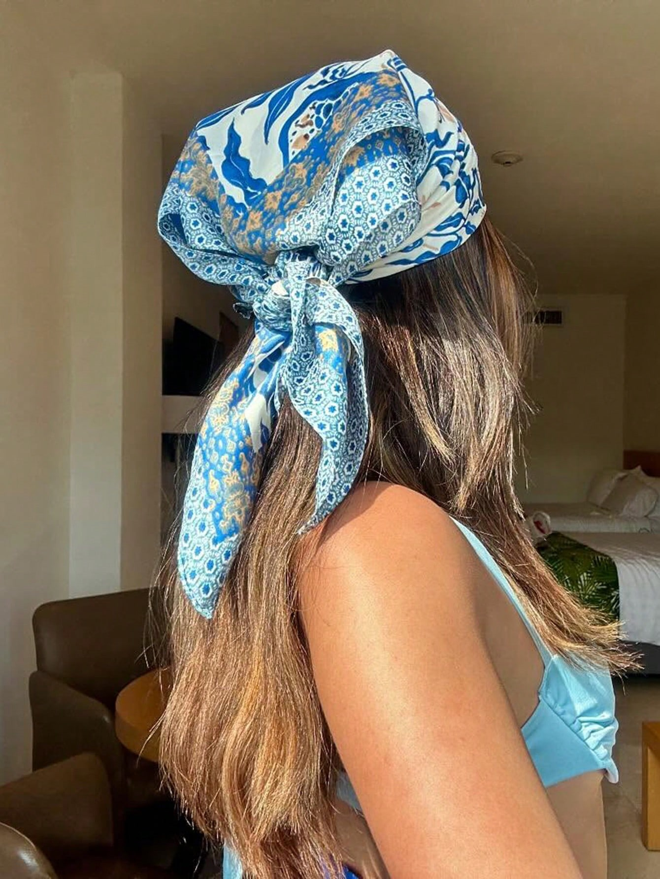 Luxury Brand Bohemia Print Squ - مراجعة Face Scarf Mask وسعره