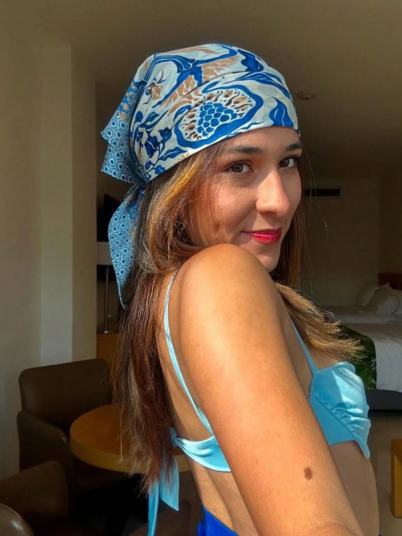 Luxury Brand Bohemia Print Squ - مراجعة Face Scarf Mask وسعره