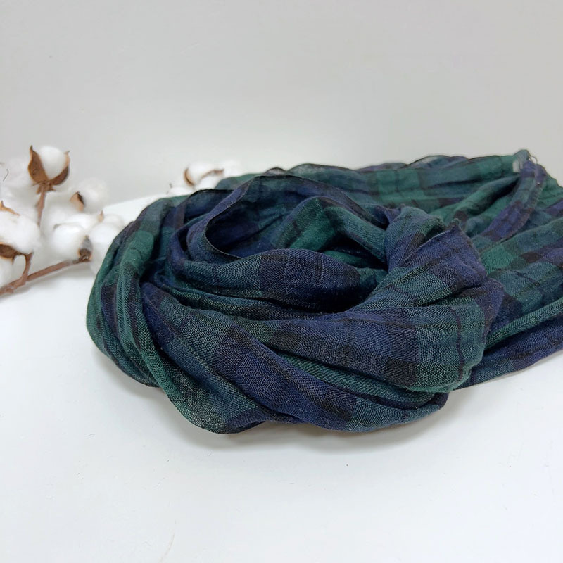 Retro Stripe 100% Linen scarf  - مراجعة Ascot Neck Scarf وسعره