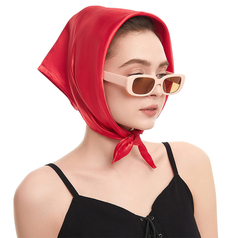 2024 New Fashion Women Satin S - مراجعة Scarf Silk Square وسعره