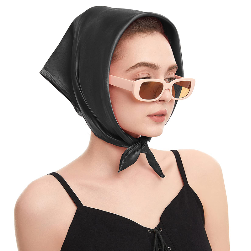 2024 New Fashion Women Satin S - مراجعة Scarf Silk Square وسعره