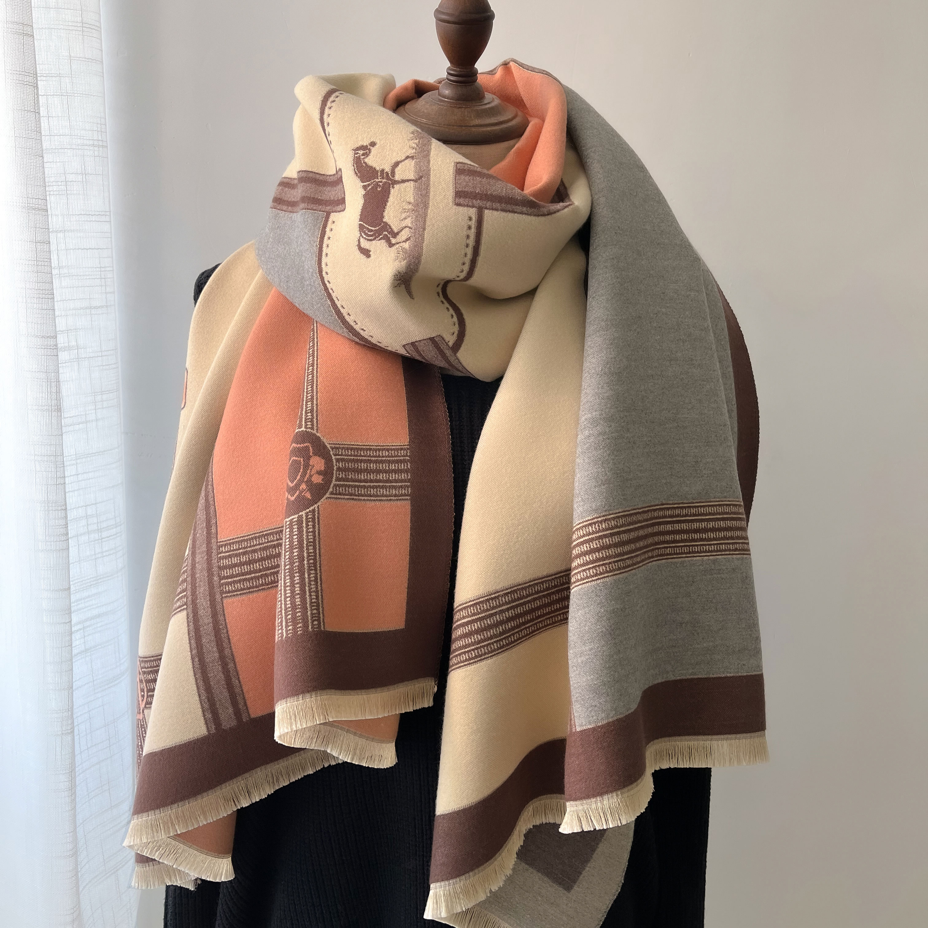 Winter Cashmere Scarf Women Lu - مراجعة Woven Scarf Blanket وسعره