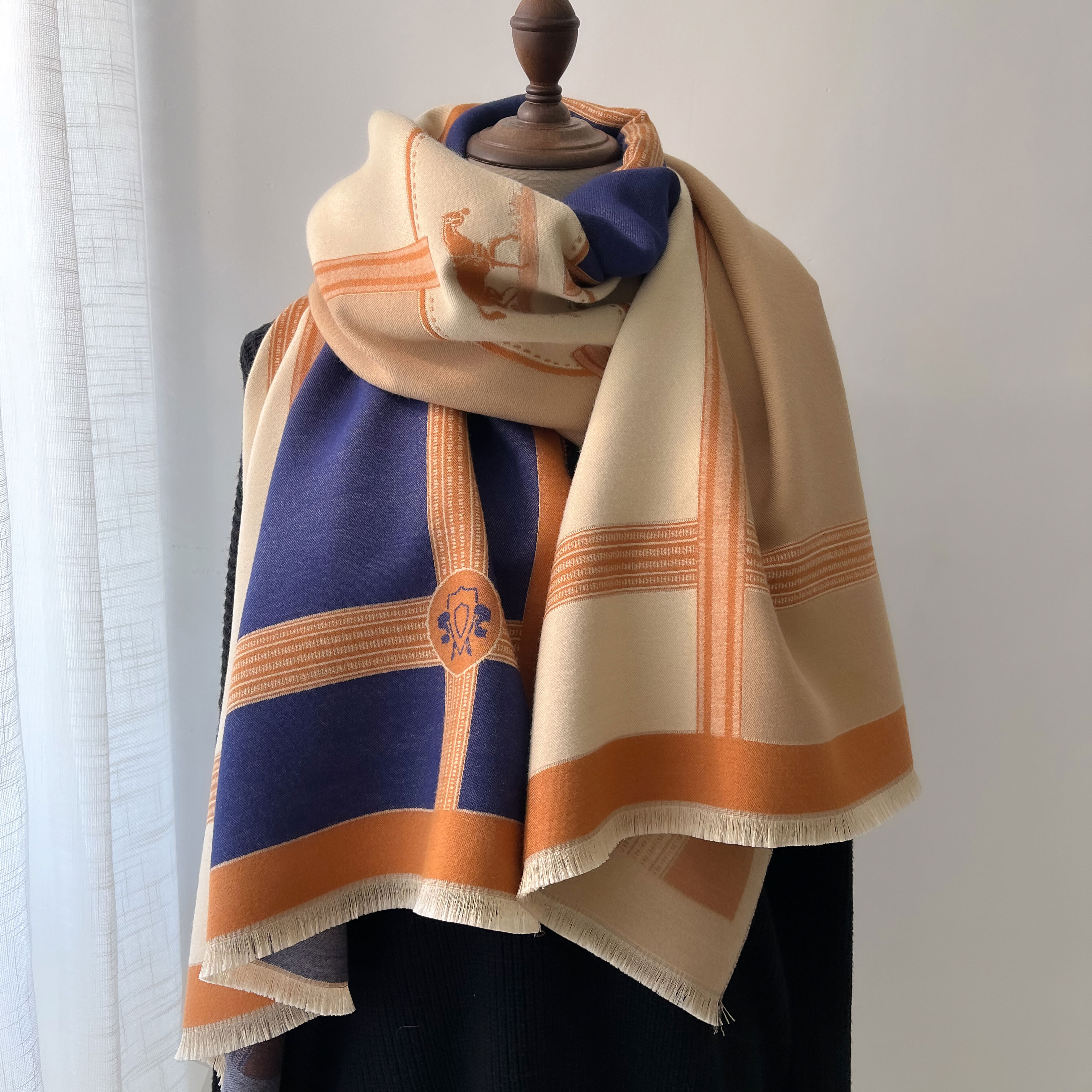 Winter Cashmere Scarf Women Lu - مراجعة Woven Scarf Blanket وسعره