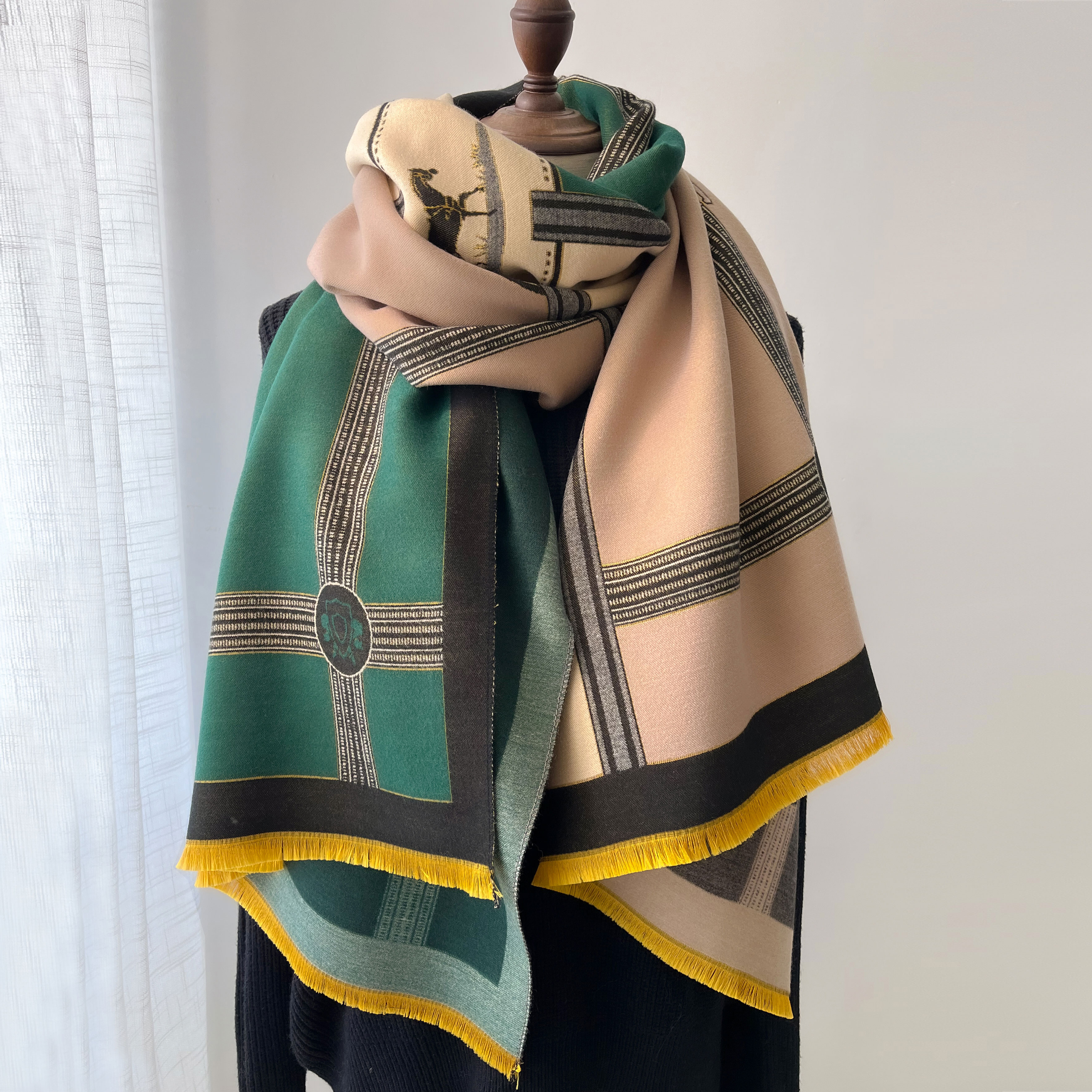 Winter Cashmere Scarf Women Lu - مراجعة Woven Scarf Blanket وسعره