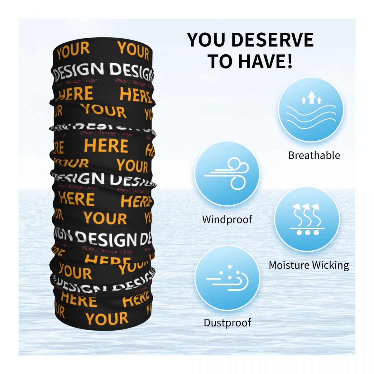 Custom Your Design Here Bandan - مراجعة Neck Warmer Tube وسعره