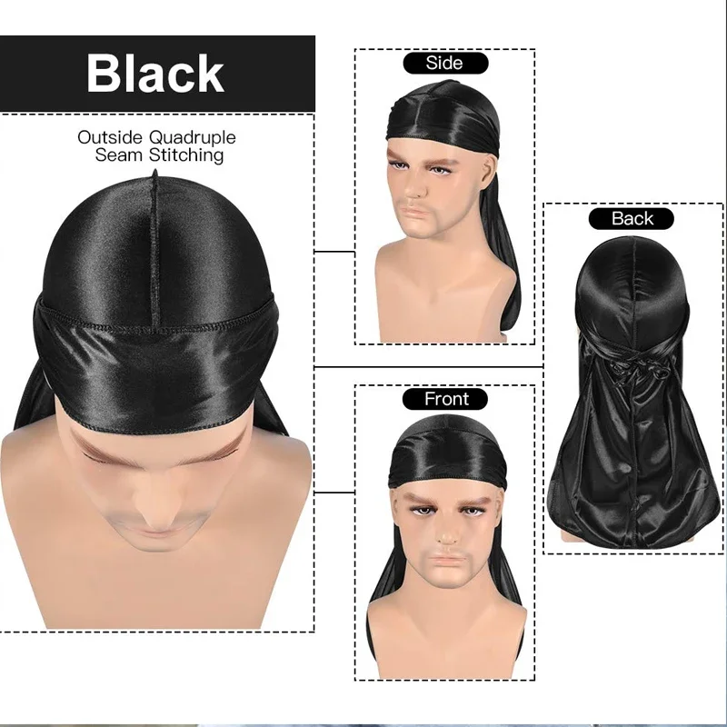 New silk Durag Bandana Turban  - مراجعة Bandana Doo Rag وسعره