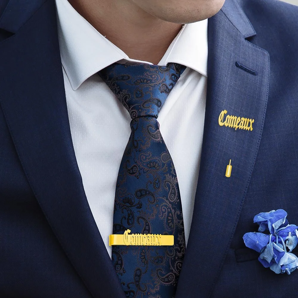 Personalized Cufflinks/Lapel P - مراجعة Tie Bar Set Gift وسعره