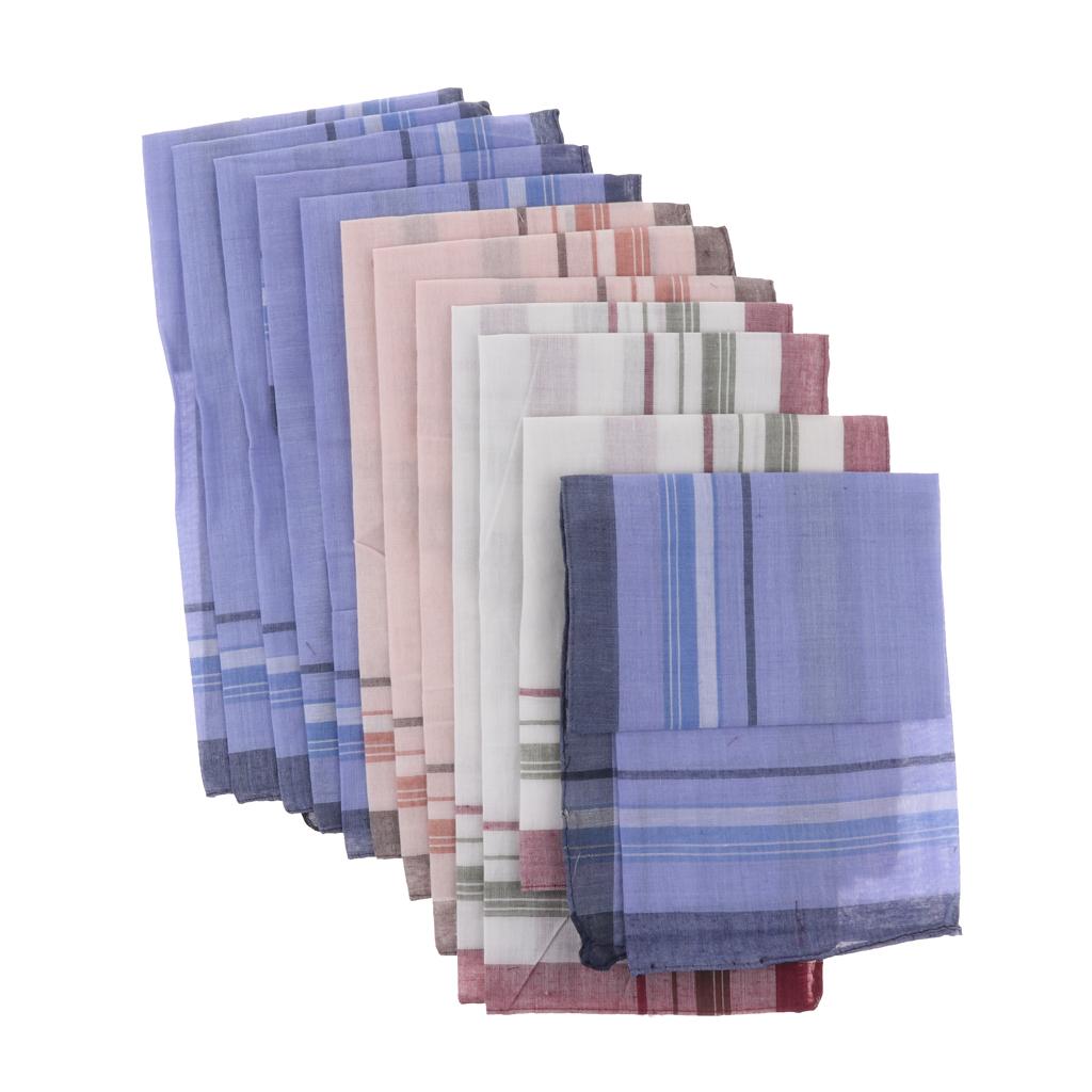 12 Pieces Men Assorted Cotton  - مراجعة Handkerchief Cotton Men وسعره
