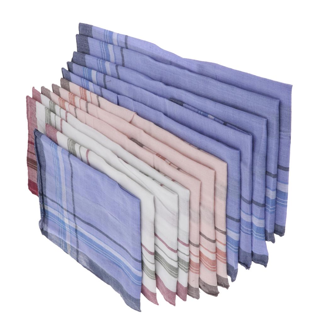 12 Pieces Men Assorted Cotton  - مراجعة Handkerchief Cotton Men وسعره
