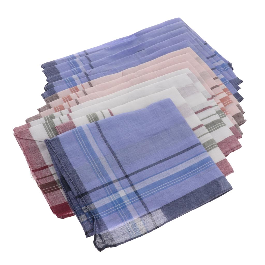 12 Pieces Men Assorted Cotton  - مراجعة Handkerchief Cotton Men وسعره