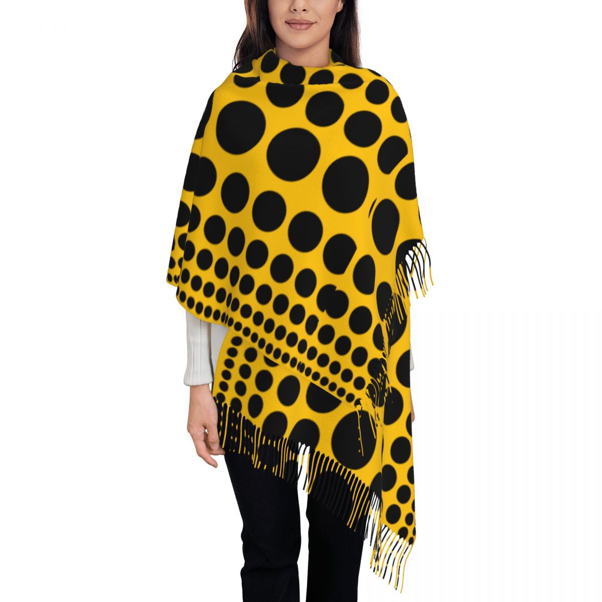 Infinity Polka Dots Scarf for  - مراجعة Infinity Scarf Knit وسعره
