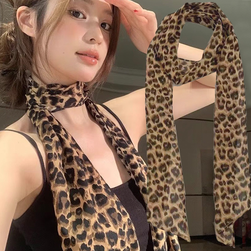 Leopard Print Scarf Retro Polk - مراجعة Silk Tie Striped وسعره
