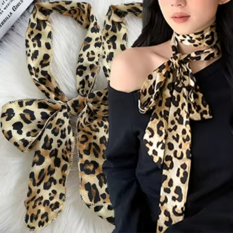 Leopard Print Scarf Retro Polk - مراجعة Silk Tie Striped وسعره