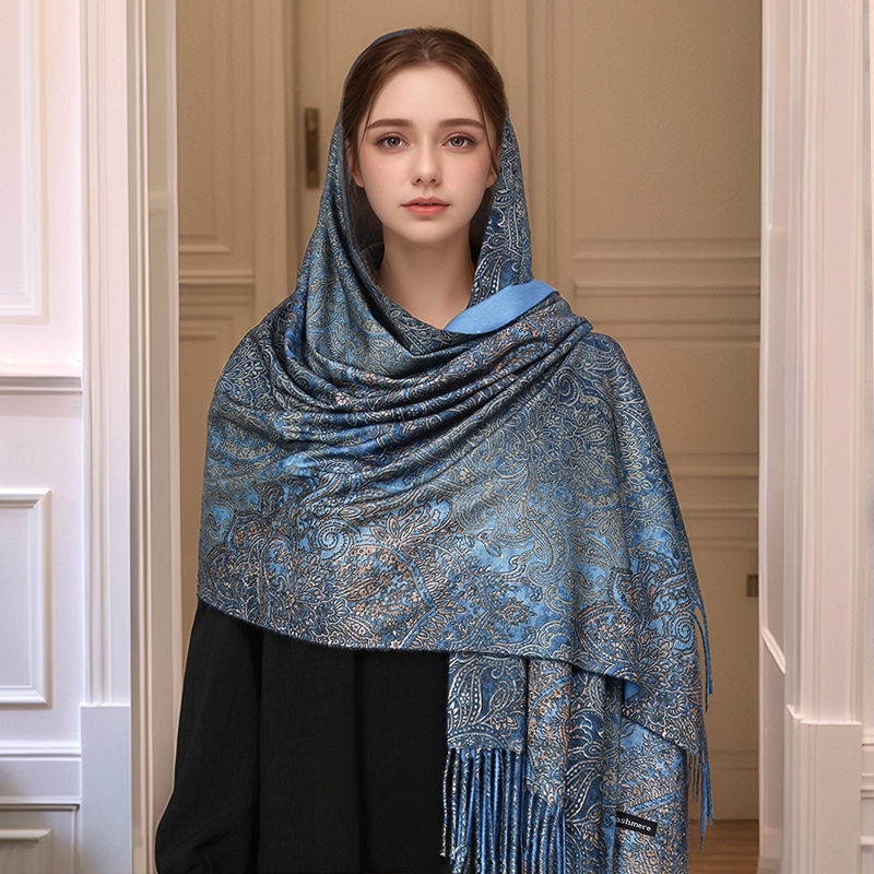 Luxury Paisley Pashmina Shawl  - مراجعة Woven Scarf Blanket وسعره