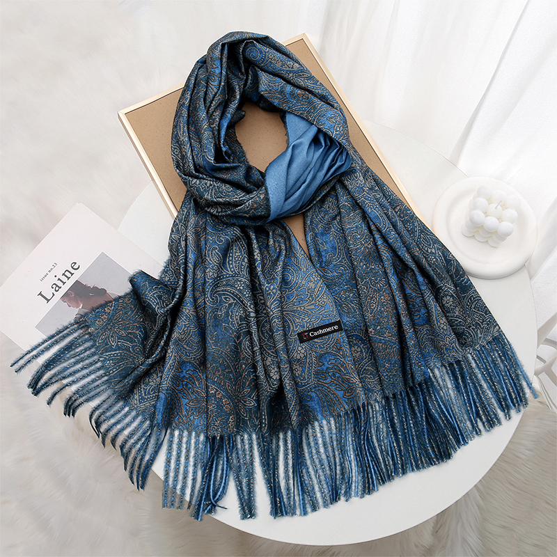 Luxury Paisley Pashmina Shawl  - مراجعة Woven Scarf Blanket وسعره